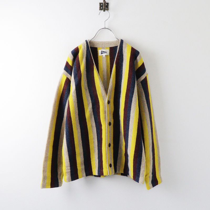 Pilgrim Surf+Supply ピルグリム サーフ+サプライ 23AW Kanoa Knit Cardigan マルチストライプ ウールカーディガン 37-15-0186-156 XS YELLOW BEAMS ニット トップス【中古】【Pilgrim Surf+Supply】 2023AW ビームス BEAMS ピルグリム Pilgrim Surf+Supply Kanoa Knit