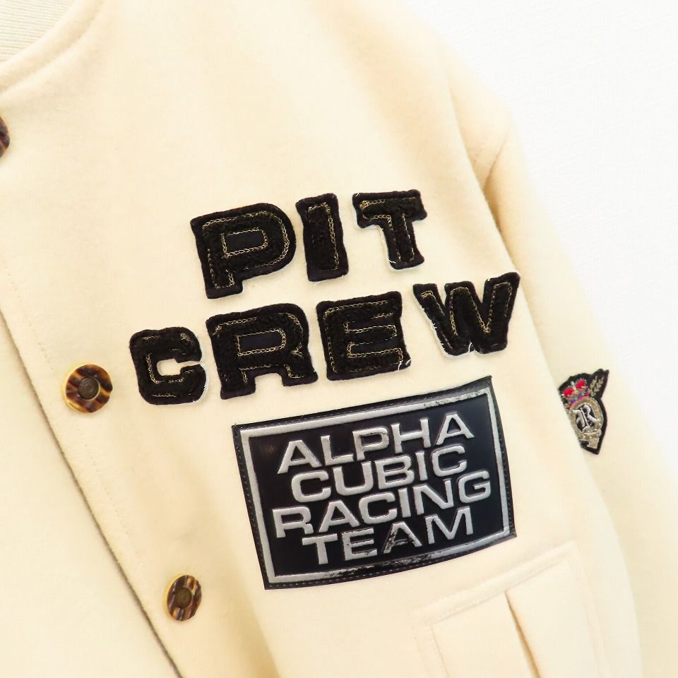 スタジャン　ALPHA CUBIC RACING TEAM 美品 スタジャンALPHA CUBIC RACING TEAM 美品