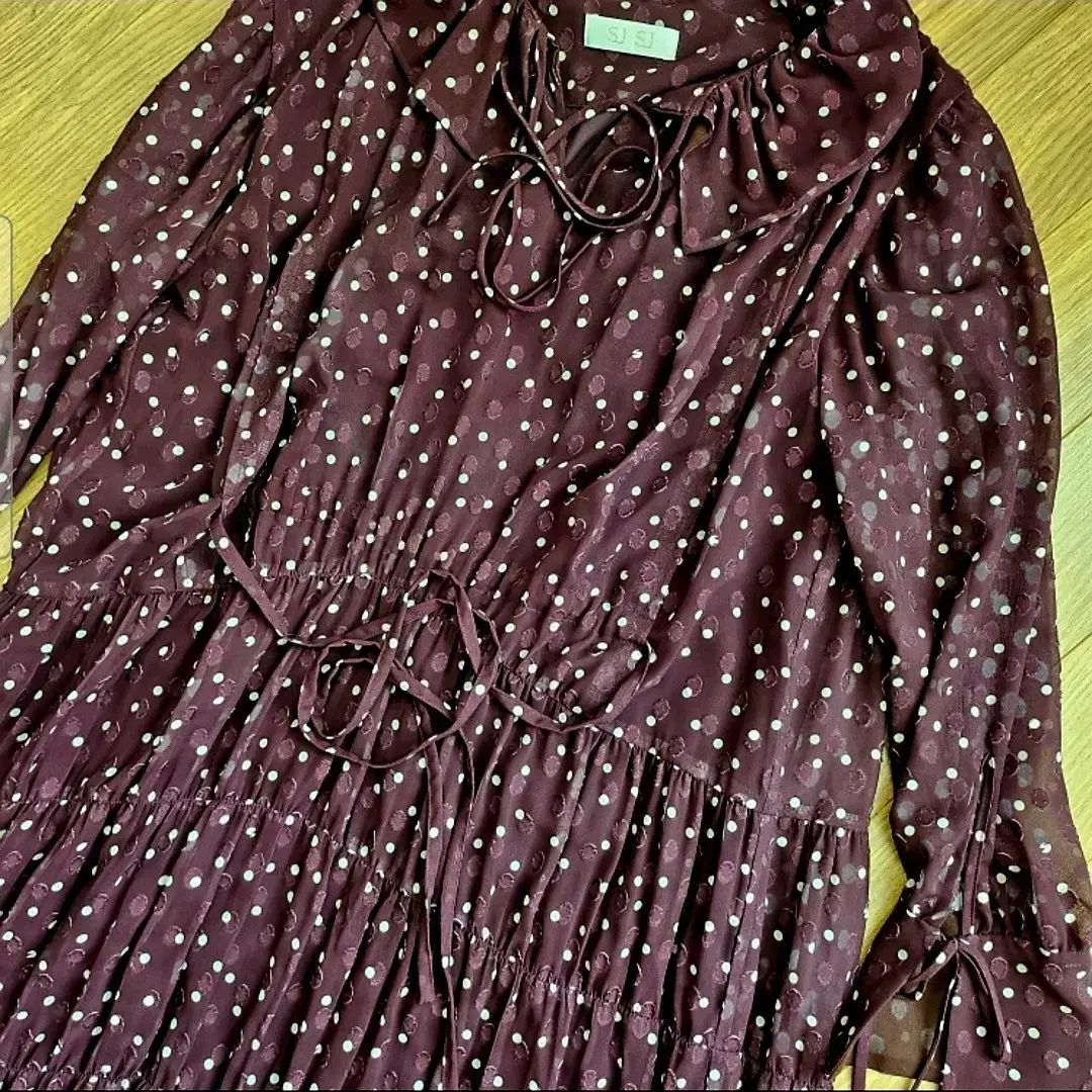 最高 The HANDSOME SJSJ バーガンディ ONE PIECE