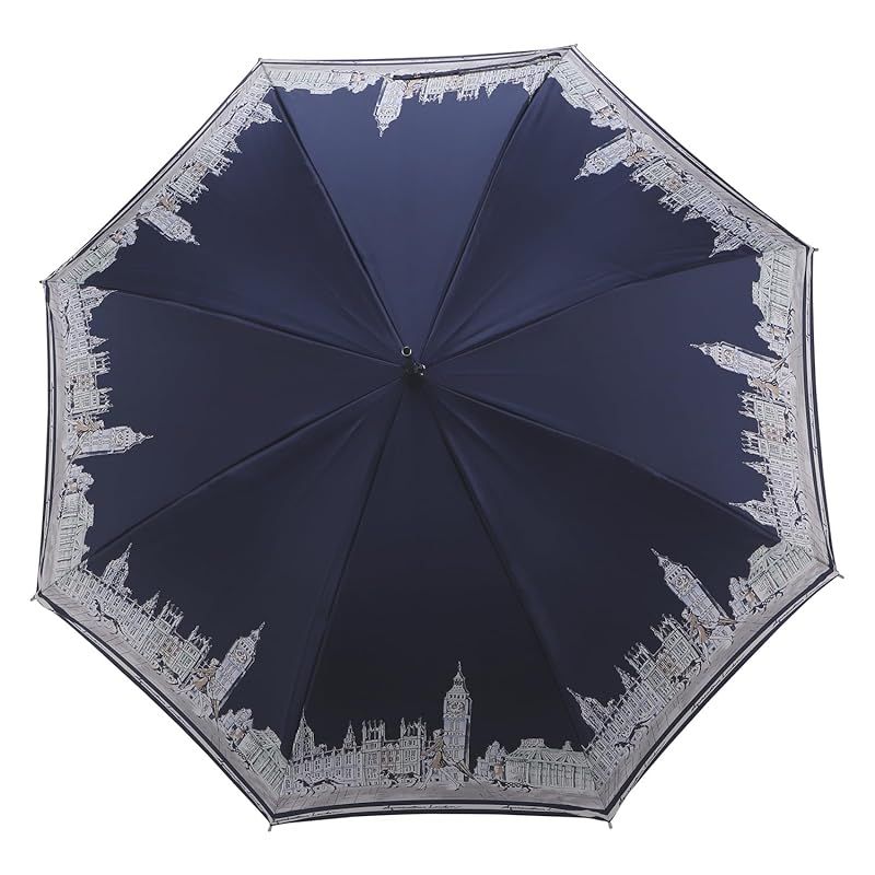 アクアスキュータム 長傘 雨傘 60cm 軽量 UVカット 遮熱 紫外線対策 レディース 1AQ 11066-66 ネイビー 37 1