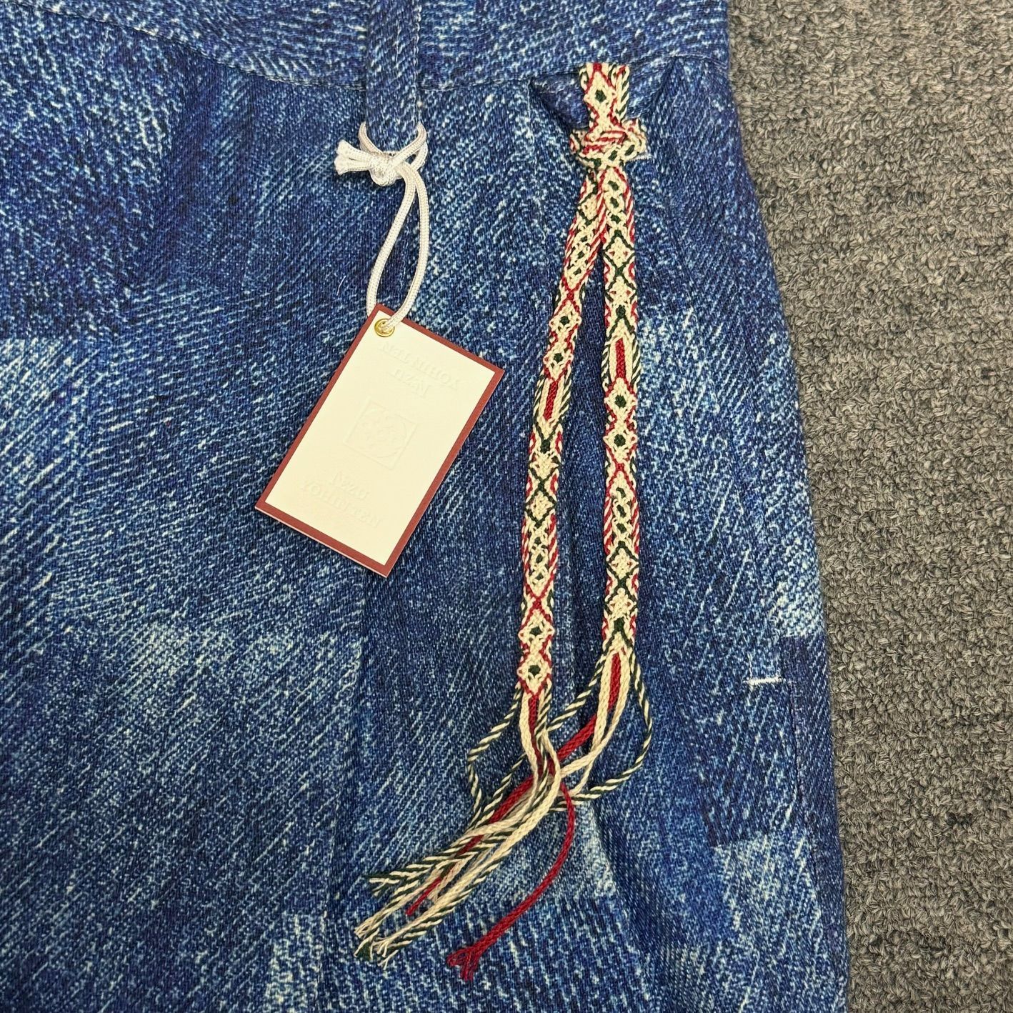 定価36300円 新品 NEZU YOHINTEN 24SS FAKE DENIM 2PLEATS PT フェイク