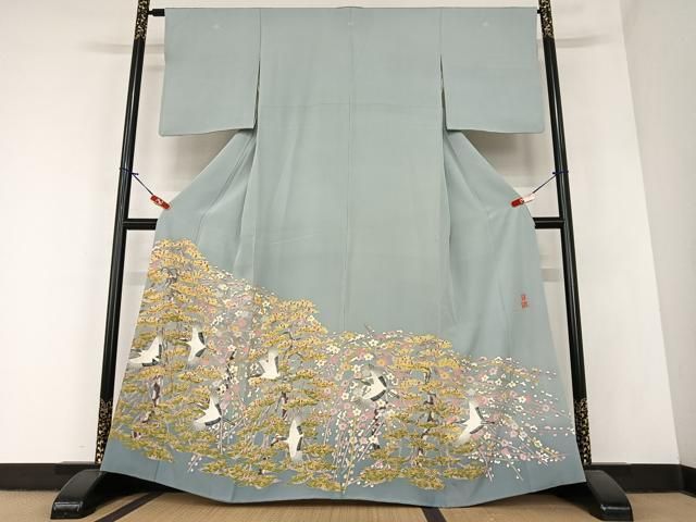 専用です★逸品　京加賀友禅作家　百貫石峰　一つ身着物、被布 百貫華峰作 本加賀友禅 振袖 | 特選きものコレクション