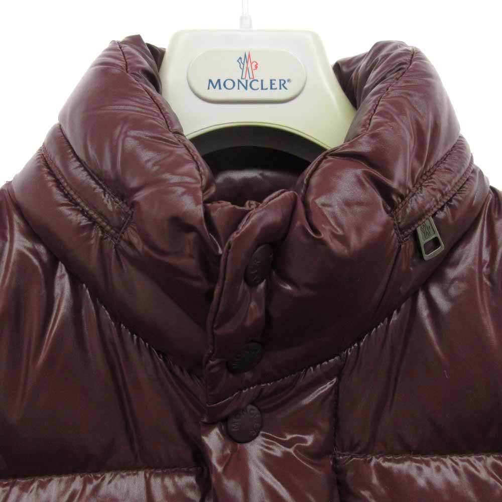 モンクレールエベレストUSED品サイズ1ボルドー国内正規品1000円スタート！！ モンクレール EVEREST エベレスト ダウンジャケット ロゴ 1 □MT