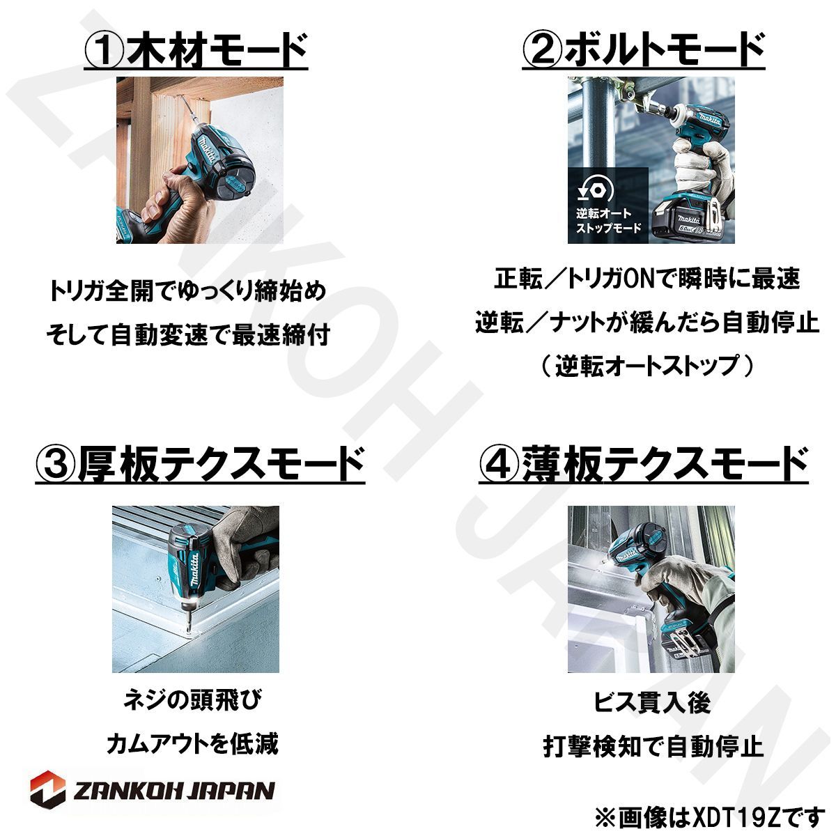 TD173D 同等品 インパクトドライバー マキタ ブラシレスモーター 18V MAKITA XDT20Z 青 純正品 本体のみ アウトレット