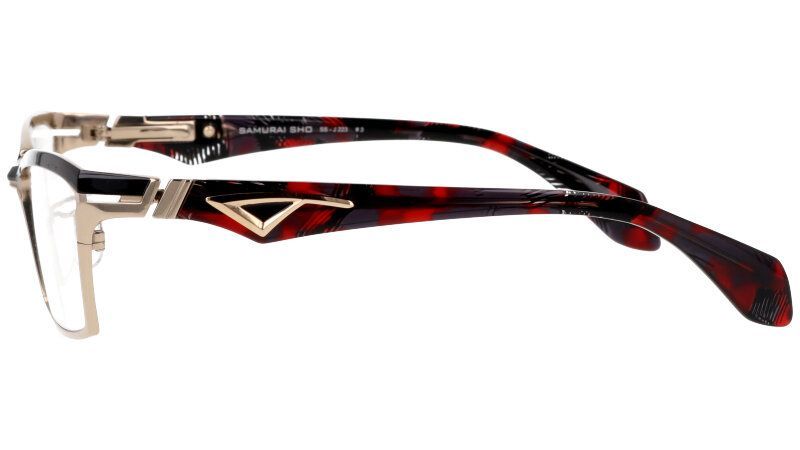 サムライ翔 メガネ フレーム SS-J223 ＃3 ブラック 黒 ゴールド