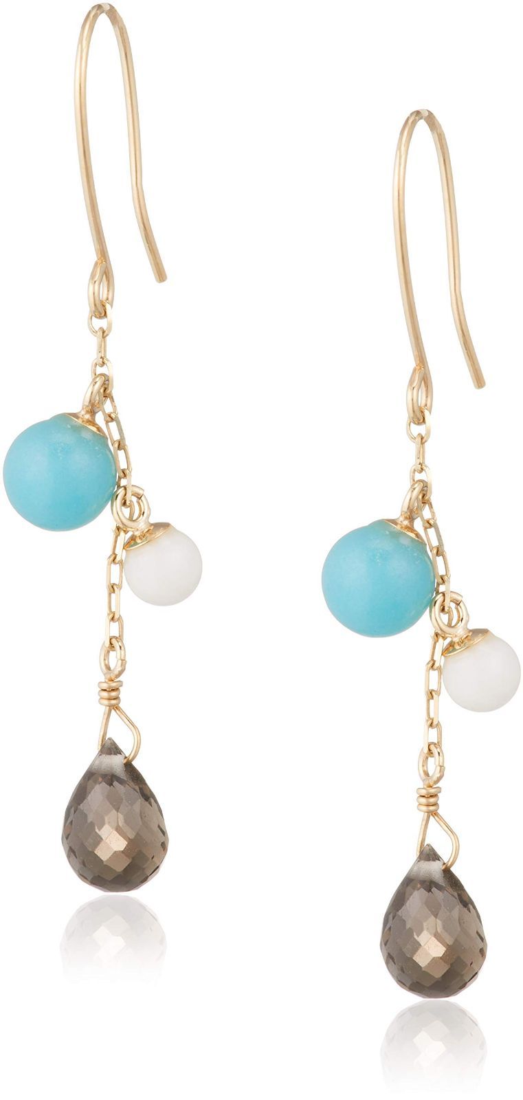 新着商品 ディアマンテ CHIARO ディ DI DIAMANTE K10イエローゴールド キャーロ アマゾナイト-スモーキークォーツ-コーラルピアス CHS844