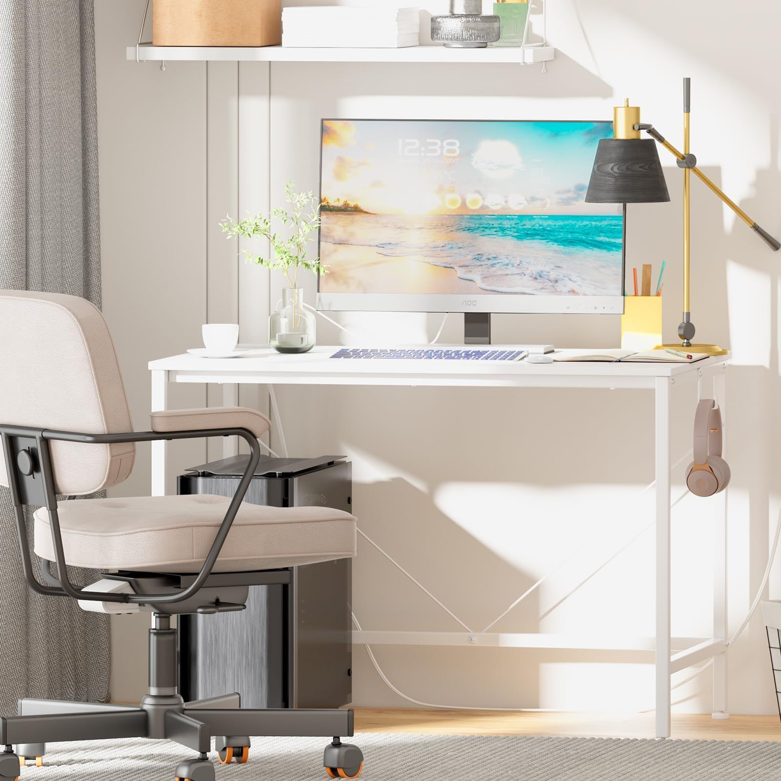 コンセント付き 勉強机