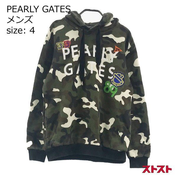 PEARLY GATES パーリーゲイツ 裏起毛 スウェット パーカー ワッペン 