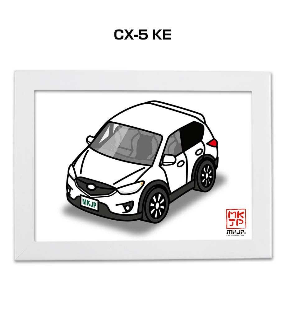 車種別ボディカラーが選べるフレーム付きA5イラスト【ナンバー入れ可