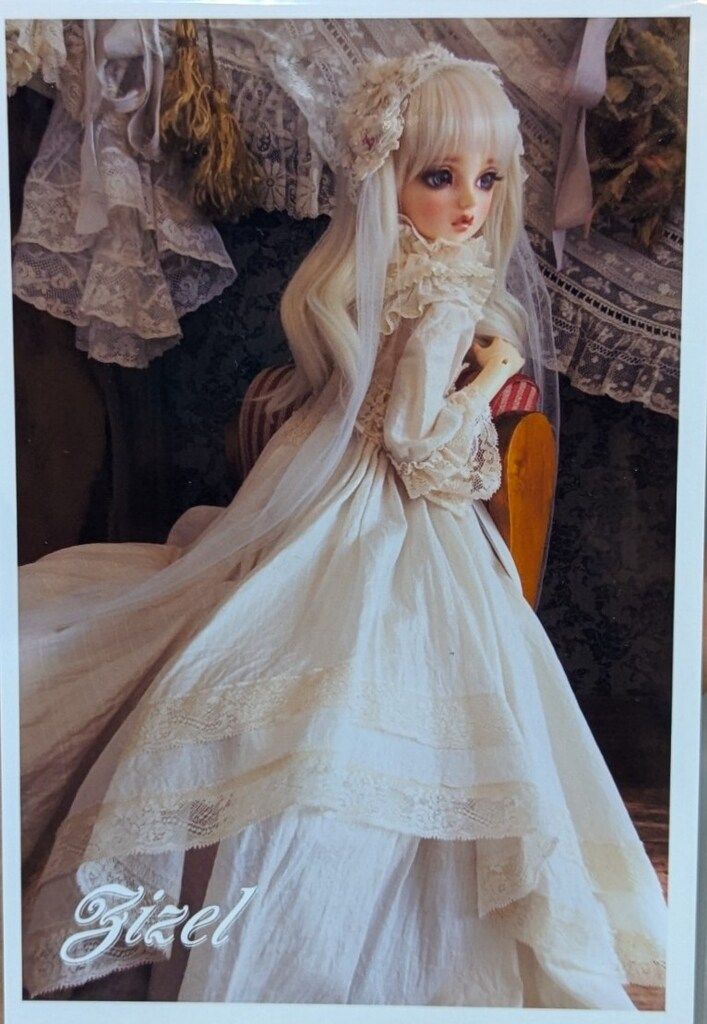 Zizel ドール衣装 ＳＤ女の子サイズ ドレス-ヘッドドレス-つけ襟-ソックス