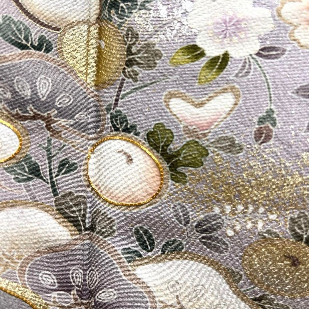 仲野雅峰 色留袖 金駒刺繍 金彩 花紋 松竹梅 菊 桜 橘 着物 043a