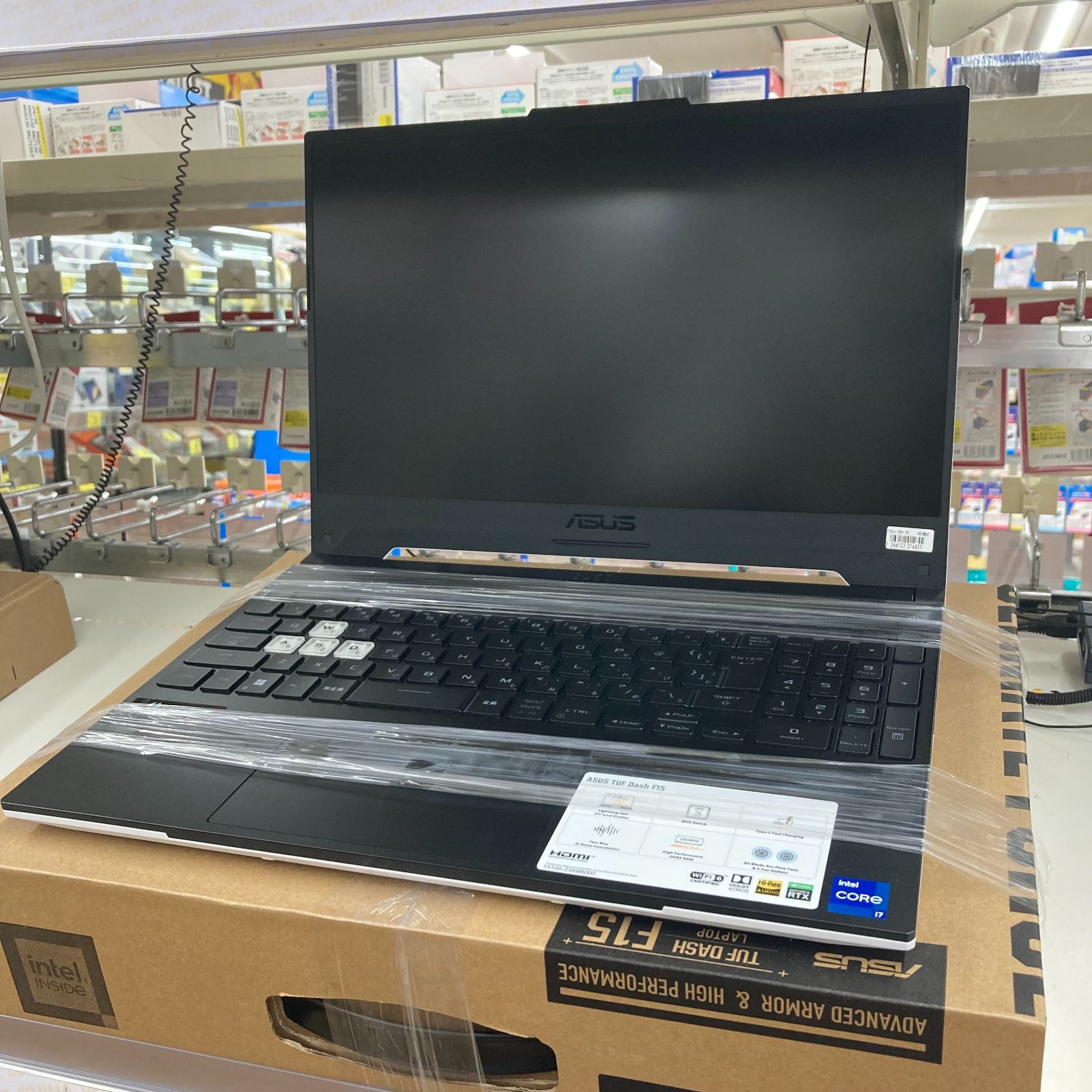 【展示商品】ASUS エイスース ゲーミングノートパソコン TUF Dash F15 ムーンライトホワイト [15.6型 /Win11 Home /Core i7 /メモリ:16GB /SSD:512GB] FX517ZMI7R3060BKS　