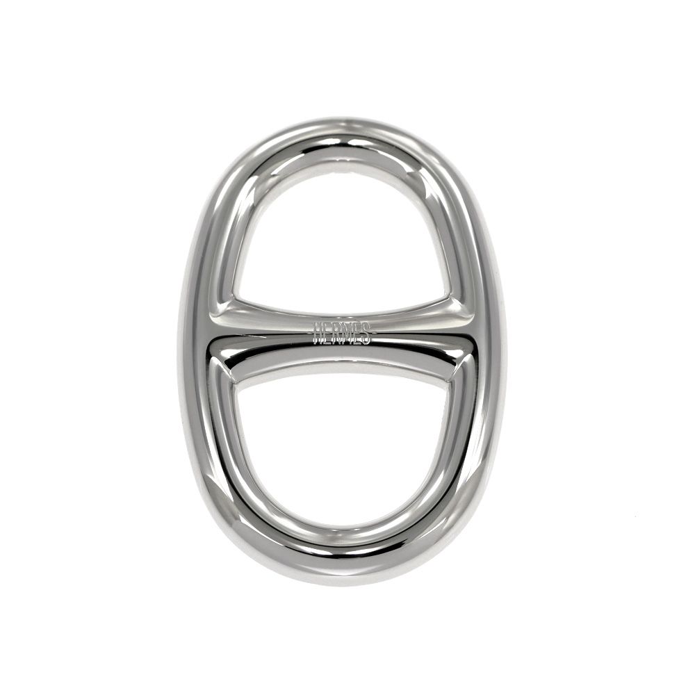 名東 エルメス スカーフリング シェーヌダンクル パーマブラス シルバーカラー 小物 アクセサリー