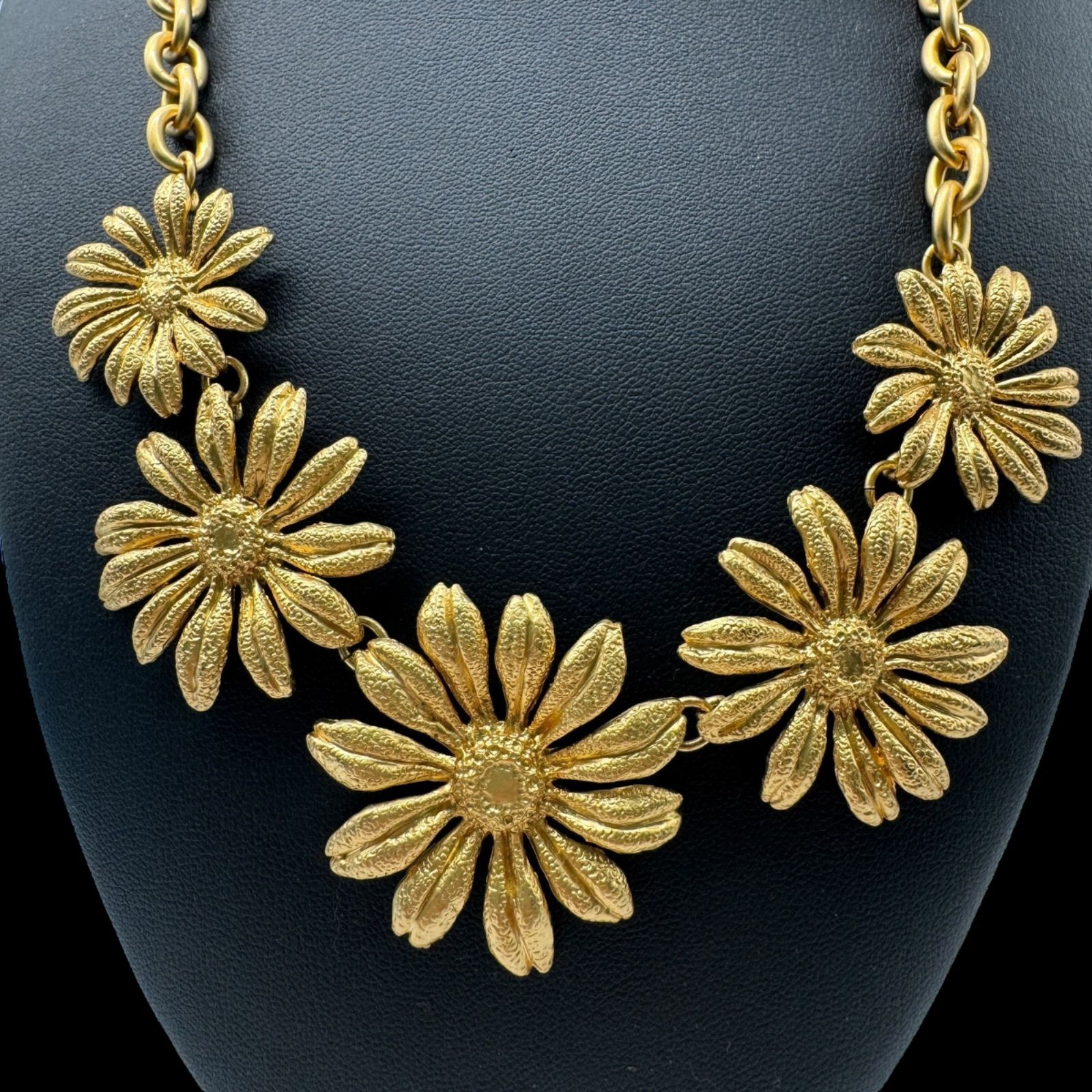 希少 KENZO ケンゾー フラワー ゴールド 5連 ネックレス ジュエリー