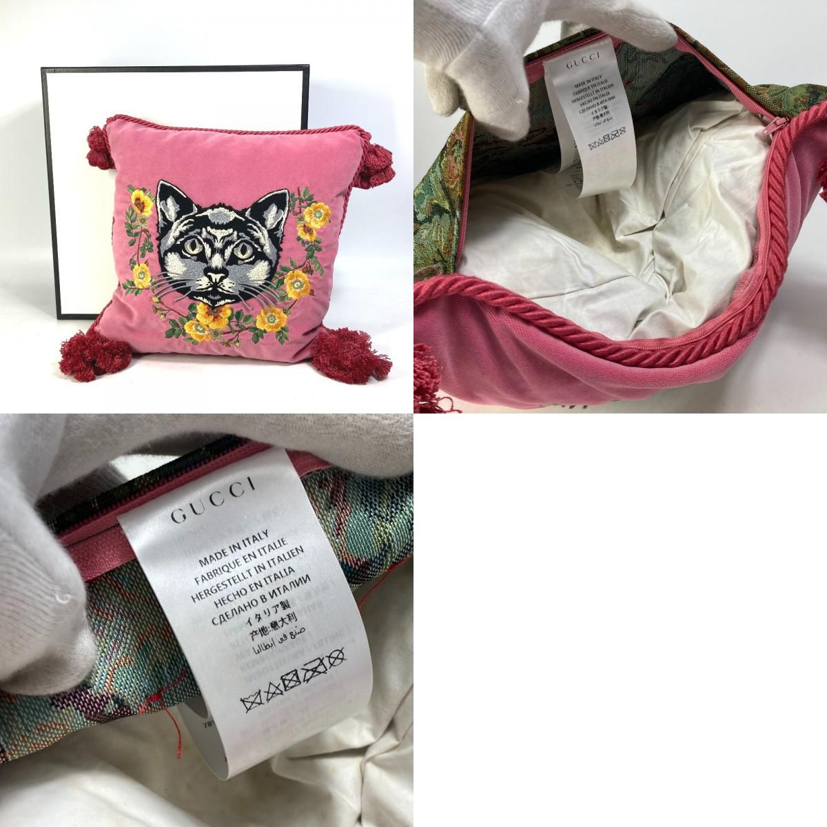 GUCCI グッチ クッション フローラ キャット 猫 花柄 482722