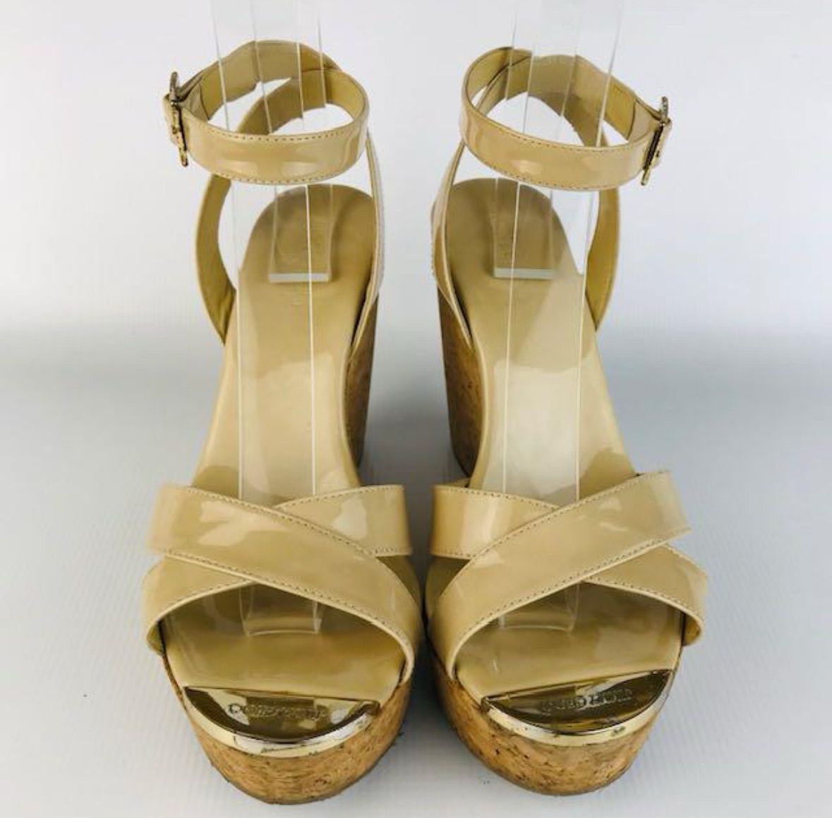 良品☆JIMMY CHOO・ジミーチュウ レディース パテントレザー アンクル  