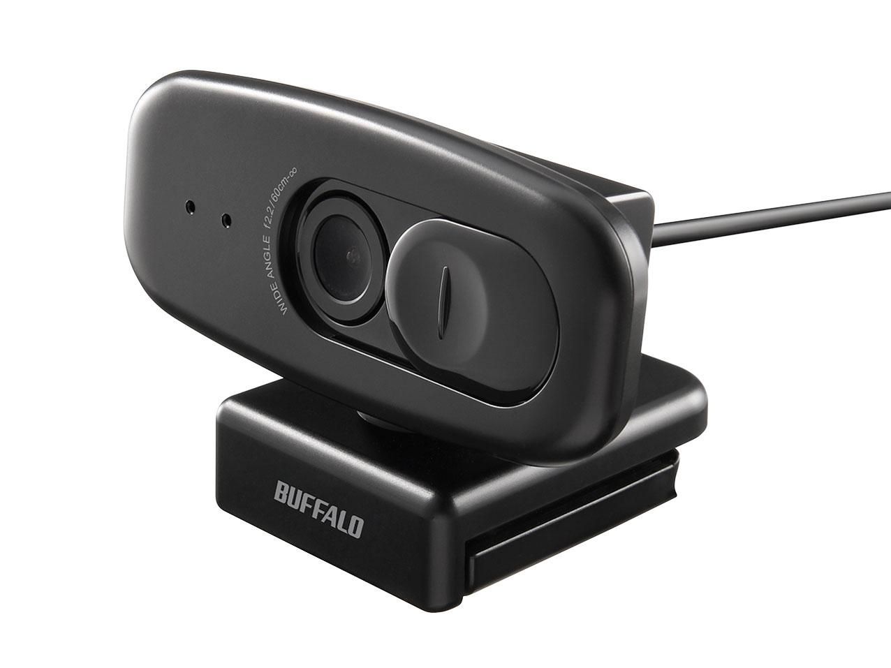 【新品・2営業日で発送】BUFFALO バッファロー 200万画素WEBカメラ 広角120マイク内蔵 ブラック(BSW500MBK)