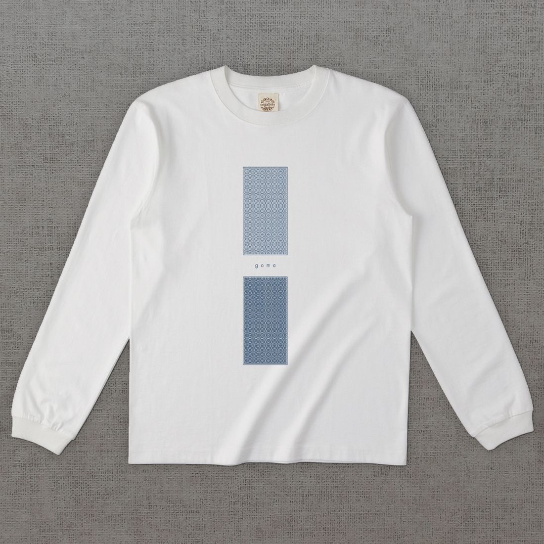 和柄長袖Tシャツ　小紋 胡麻 -彩・角- ［長袖］