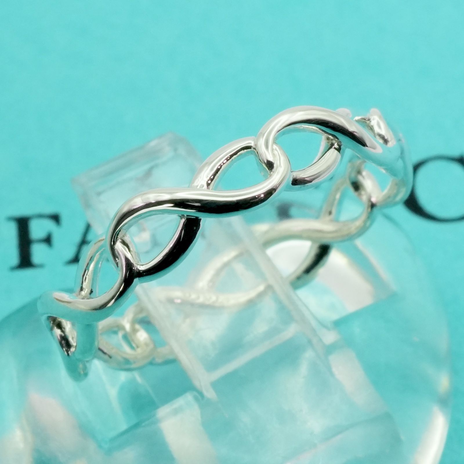 Tiffany ティファニーシルバーバンドリング RETIRED TIFFANY & CO STERLING SILVER 925 WIDE ZIG ZAG BAND