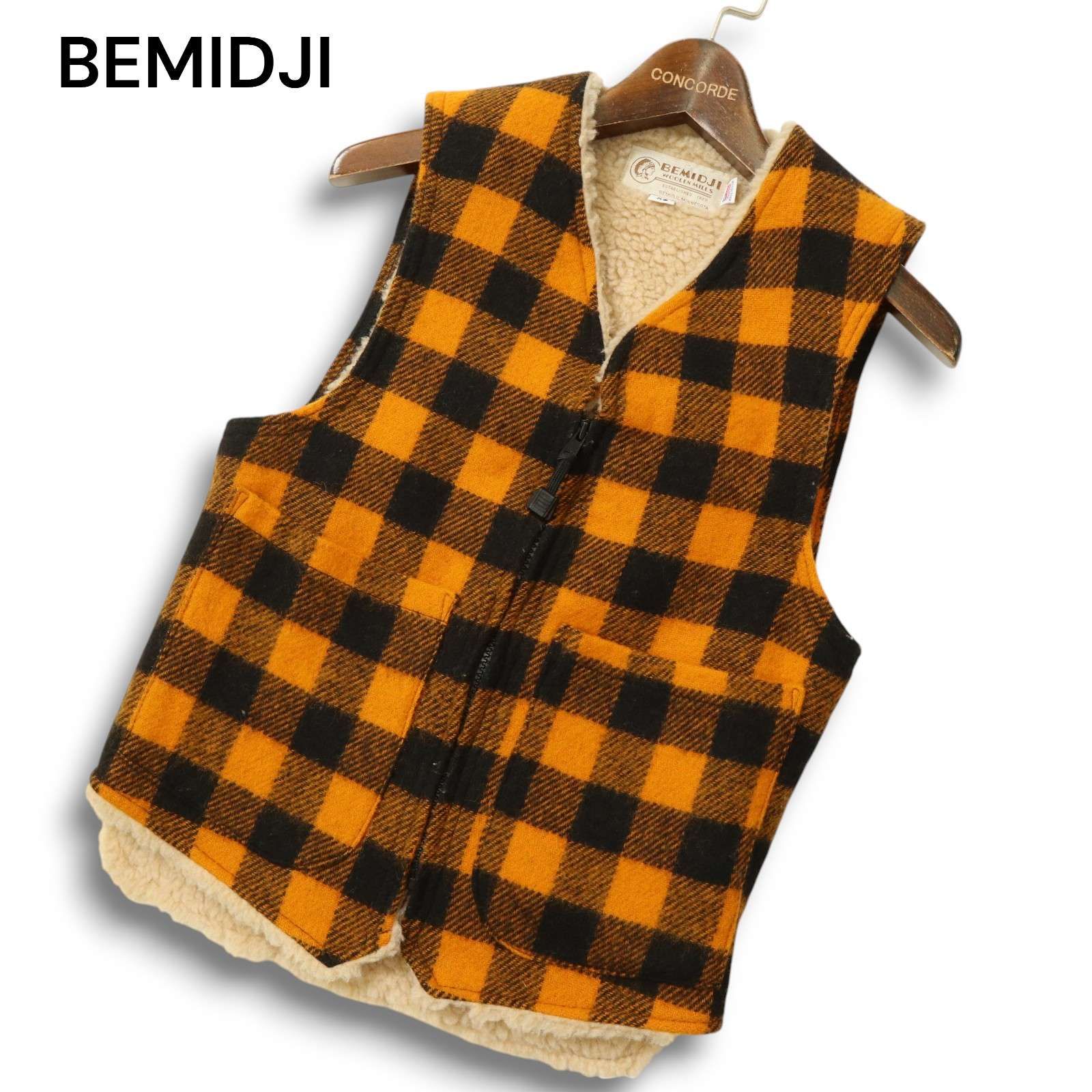 ベミジ ウール チェック柄 ベスト Bemidji×US/Boa Wool Vest（ベミジ 