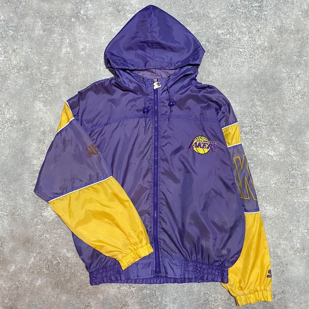 NBA ロサンゼルス・レイカーズ 90s ロゴ刺繍 ナイロンジャケット 