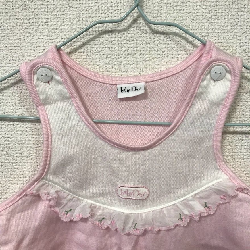 良品】babyDior ロンパース 70㎝ ピンク 女の子 Dior ベビー