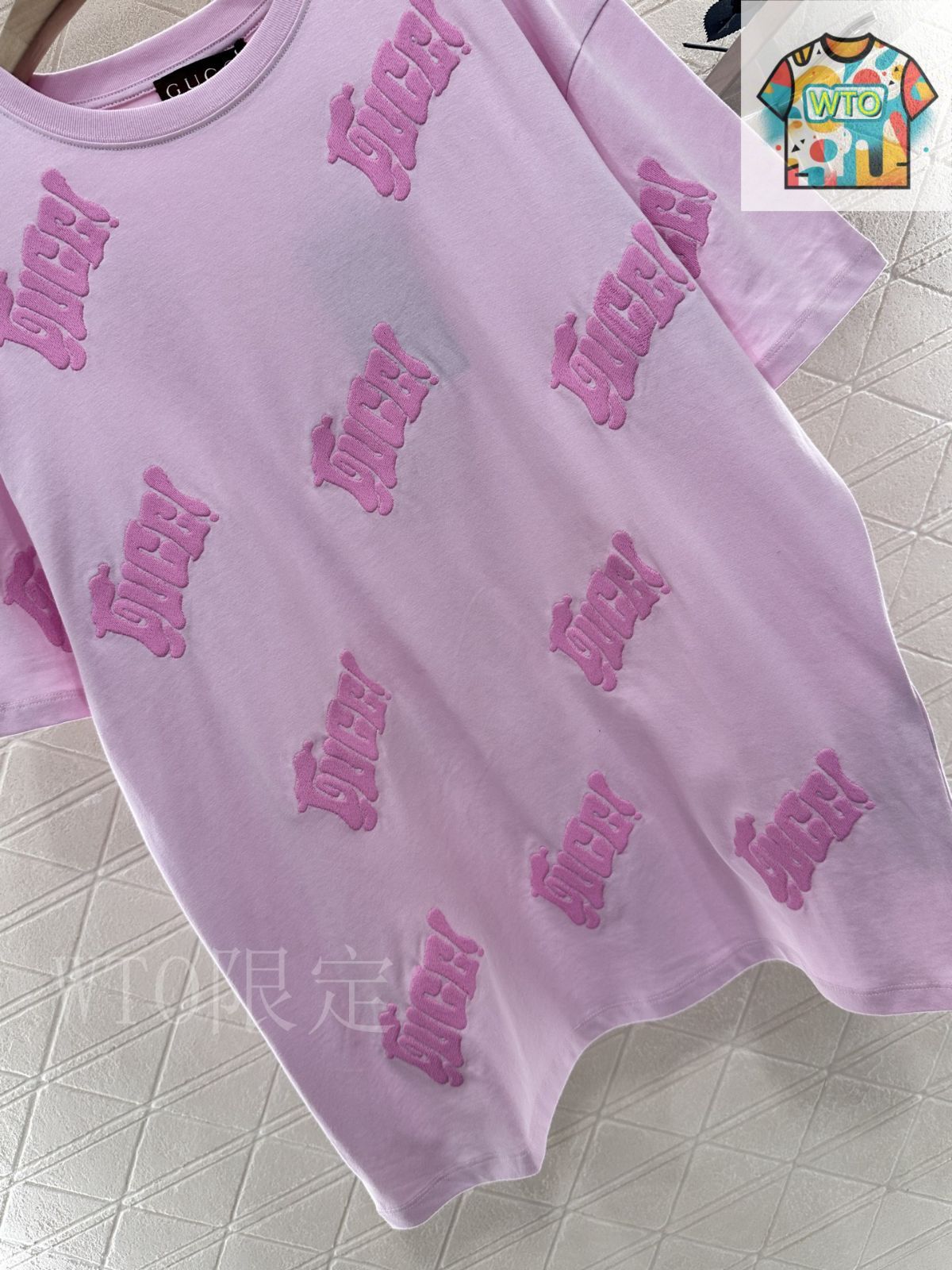 今日特価】Gucci 2025 新品 高級刺繍アルファベット T シャツ