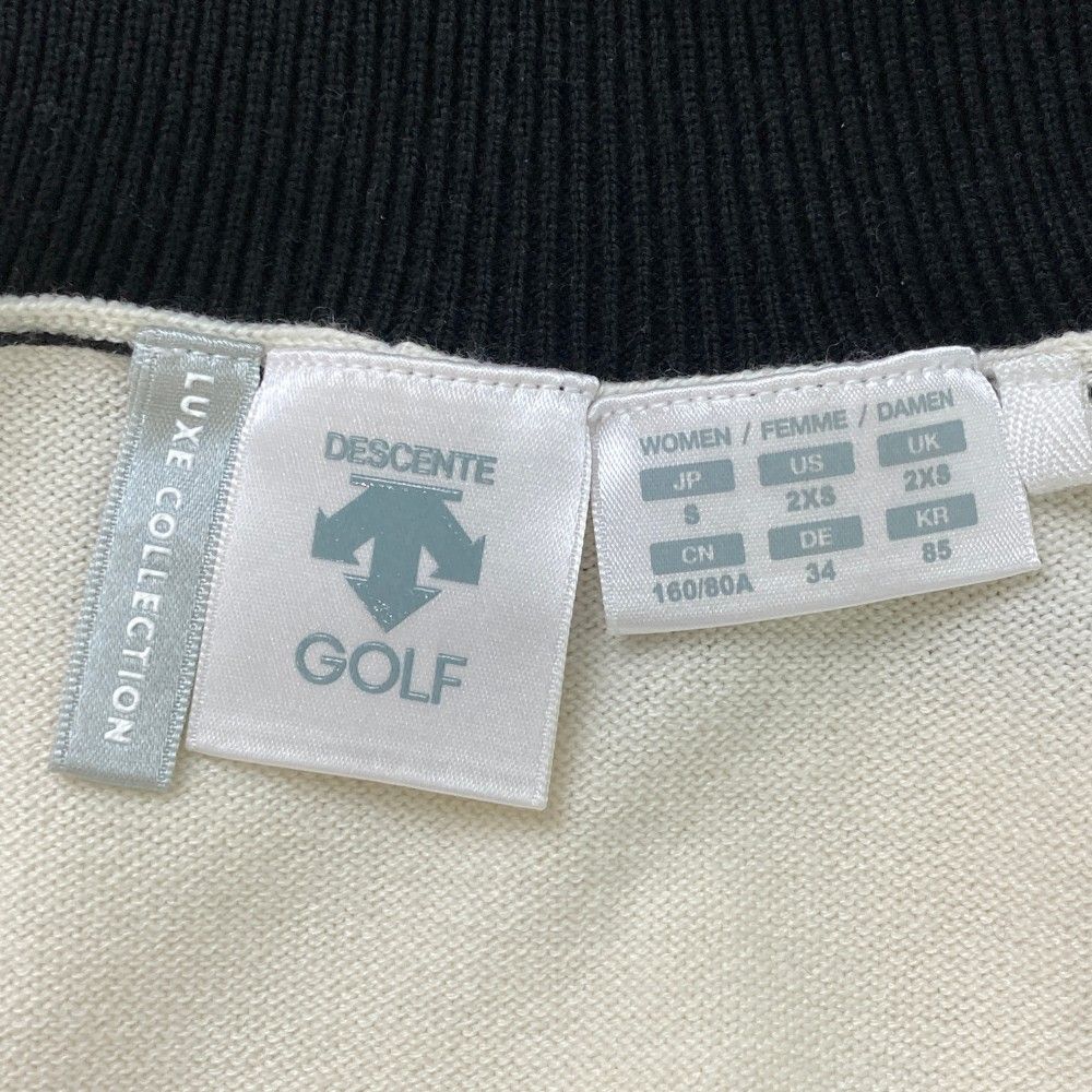 サイズ：S DESCENTE GOLF デサントゴルフ  タートルネック ニットセーター  ホワイト系 [240101432879] ゴルフウェア レディース ストスト サイズ：S DESCENTE GOLF デサントゴルフ タートルネック ニット