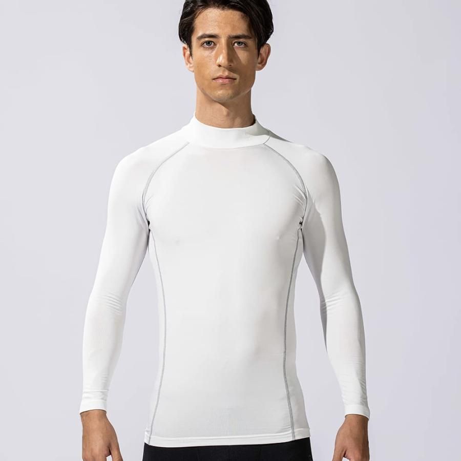 人気のファッション通販。 おたふく手袋 冬用インナー 長袖 ハイネック 保温 起毛 コンプレッション 吸汗速乾 メンズ JW-170 ホワイト M 5枚組 本日限定全品送料無料！