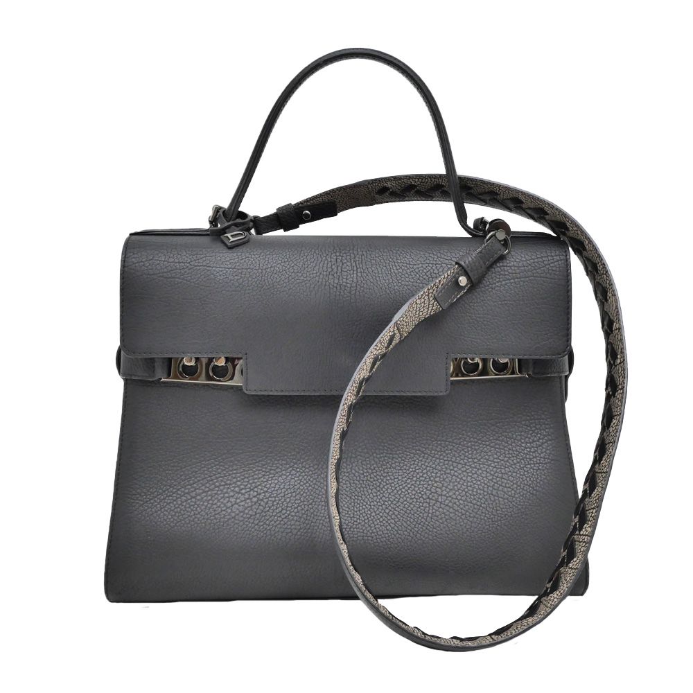 1点モノ デルヴォー タンペート ハンド ショルダー バック 名東】【DELVAUX】デルヴォー タンペートGM ブラック ハンド