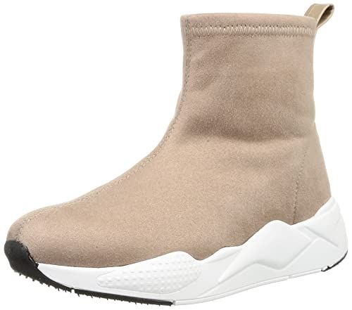 ミオノティス ファッションブーツ ストレッチスニーカーブーツ グレーベージュ