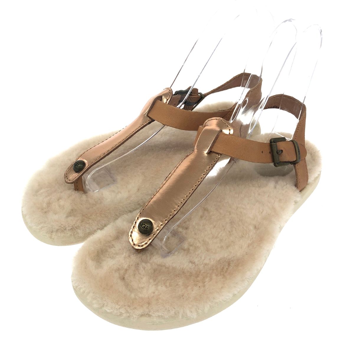 UGG ベージュ ムートンサンダル アグ UGG サンダル ミュール アシュトン アンクル ベージュ