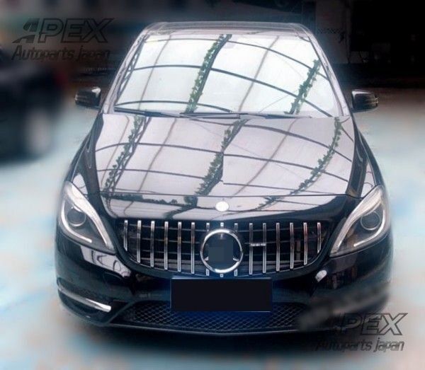 ベンツ Bクラス W246 2012-2014 前期 B180 B200 B250 B260 GTフロントグリル パナメリカーナ シルバー&ブラック 2色選択