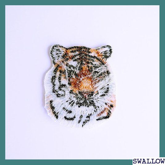 SCP6 アイロンワッペン タイガー 虎 tiger アメリカ 刺繍 アップリケ 中 1357