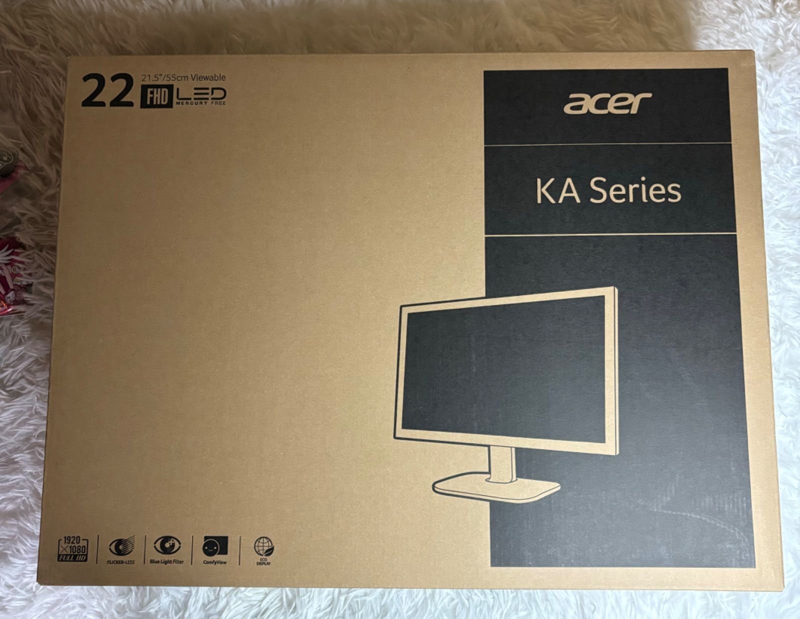 Acer モニター AlphaLine KA220HQbmidx 21.5インチ TN 非光沢 フルHD HDMI DVI D-Sub スピーカー内蔵 フリッカーレス ブルーライト軽減 VESAマウント対応