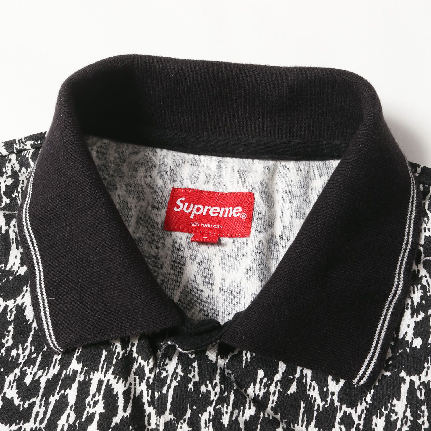 Supreme 黒 ポロシャツ　Mサイズ Piping Zip Up Polo | Supreme 23fw