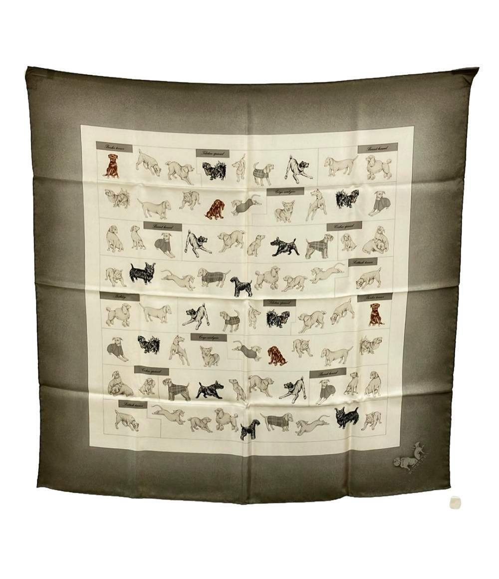 バーバリー スカーフ シルク100% 犬柄 レディース BURBERRY