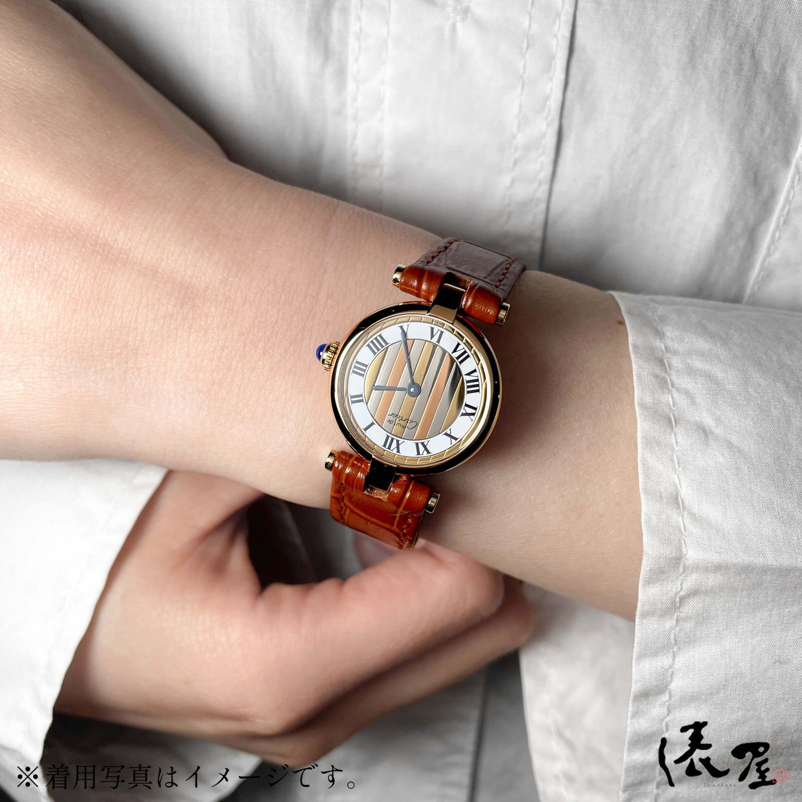 【OH済/仕上済】カルティエ マストヴァンドーム SM 美品 レディース ヴィンテージ Cartier 時計 腕時計 中古【送料無料】