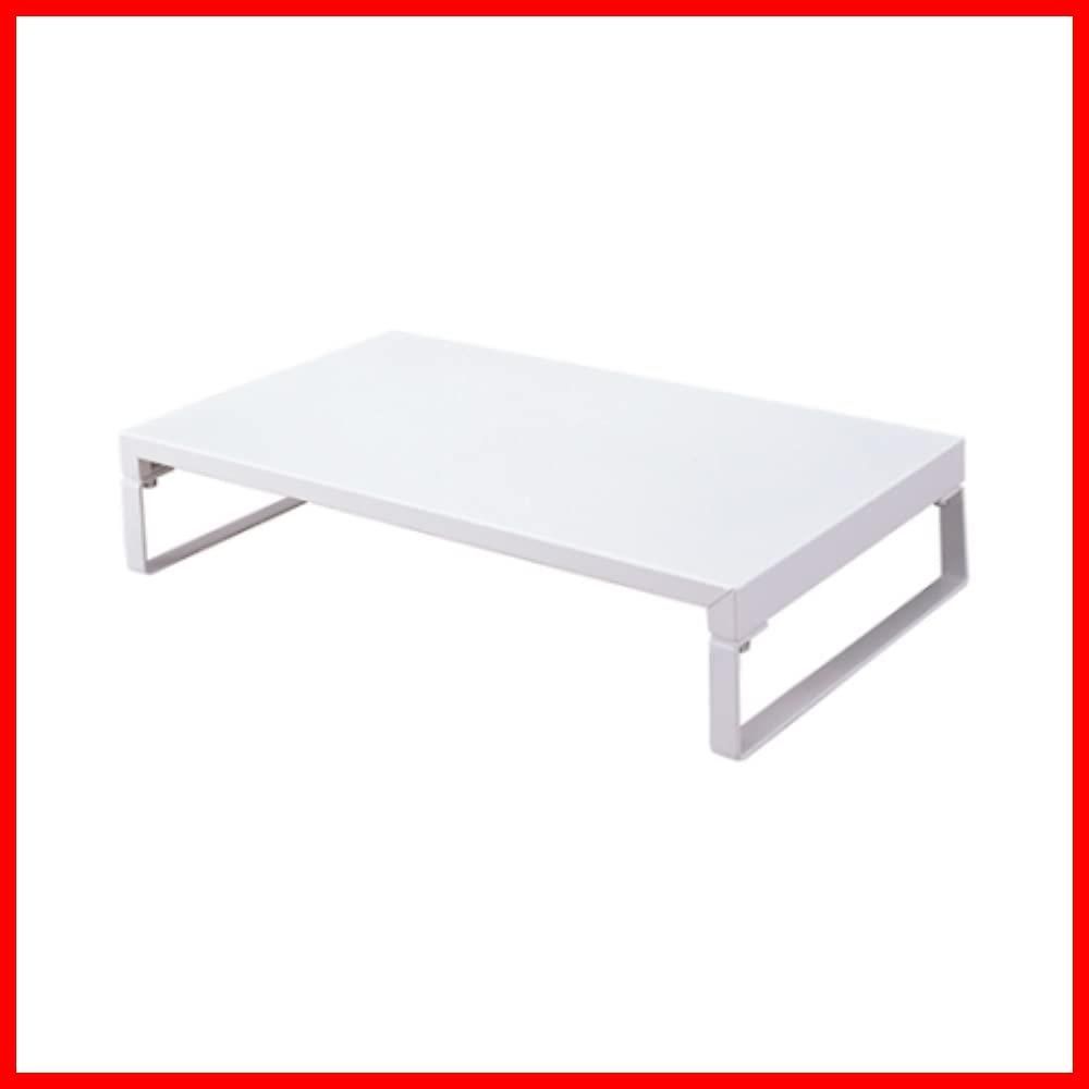 【在庫限定】A7330-0 耐荷重15kg ロー 幅39×奥行25×高さ8cm 白 机上台 モニター台 パソコン台 リヒトラブ