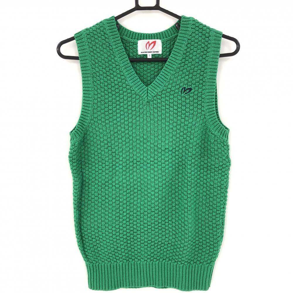 ☆特価☆【美品】マスターバニー ニットベスト グリーン コットン100