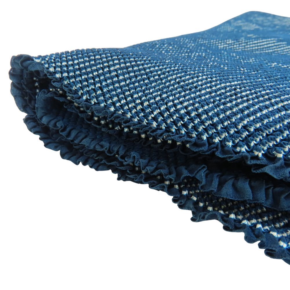 男帯 兵児帯 総絞り 正絹 濃青緑系 ネイビー系 藍色系 浴衣帯 お洒落 カジュアル 和装 呉服 和服 きもの メンズ 男性