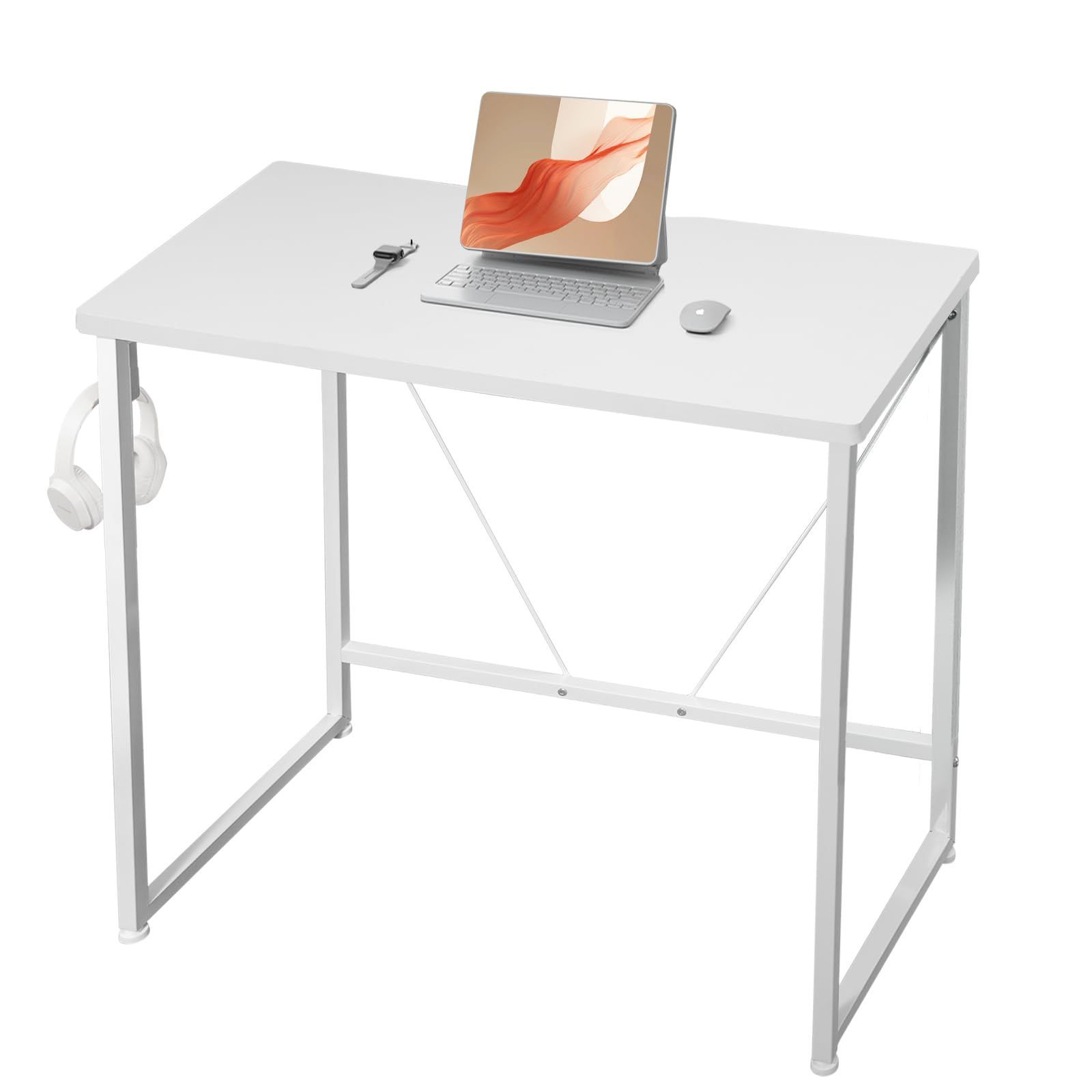 スチールウッド簡易な単板デスク 白い 幅80*奥行40cm desk desk gaming ワークデスク 作業机 小さい 学習机 table ホワイト 家具 一人暮らし コンパクト ゲーミング パソコンデスク 白 子 勉強机 pcデスク 机 デスク Mai
