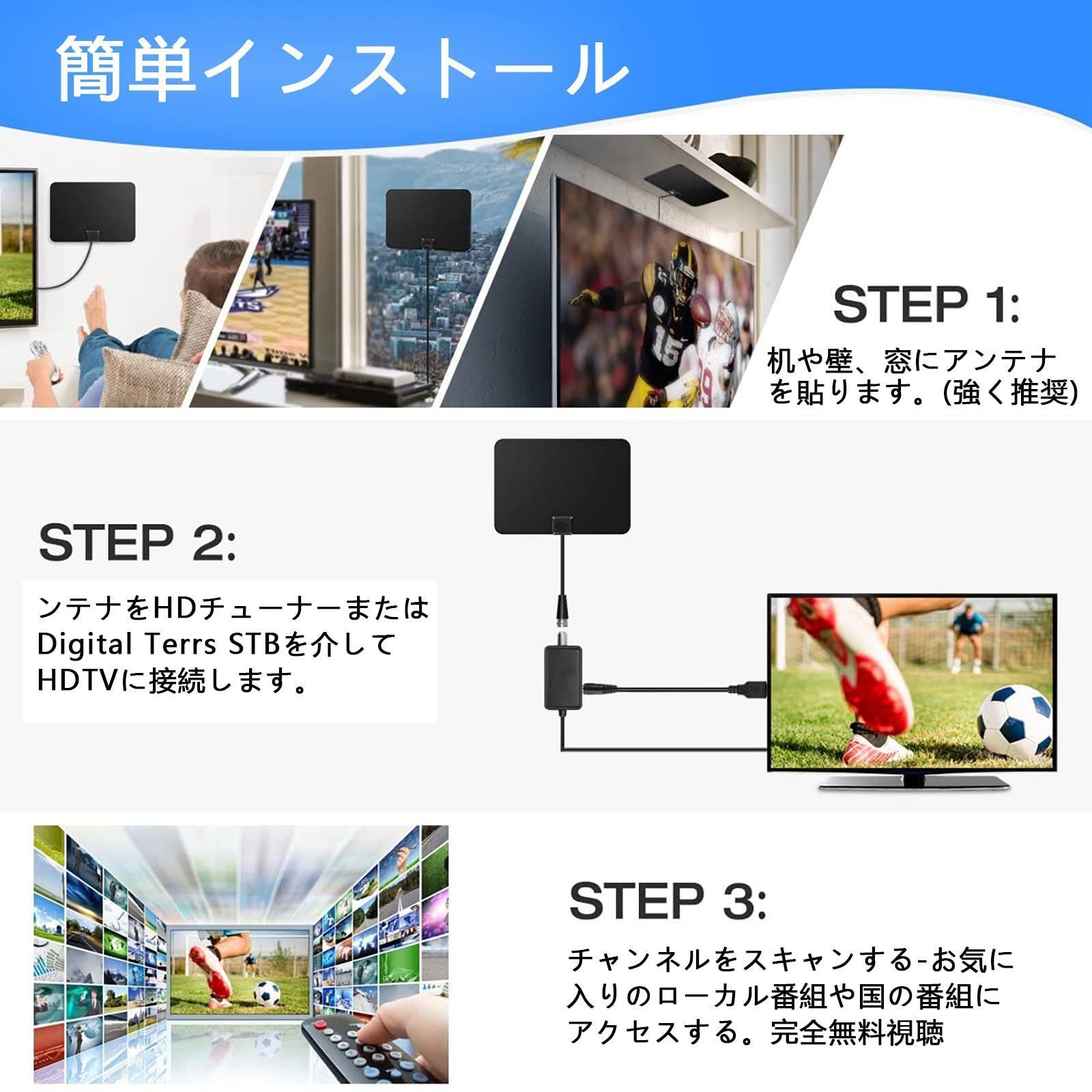 メルカリShops - 【新春セール】【2022アップグレード強化版登場】室内アンテナ 地デジ 4K H