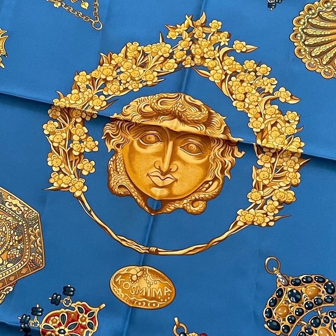 HERMES エルメス スカーフ 赤 緑 マルチカラー 大判 カレ90