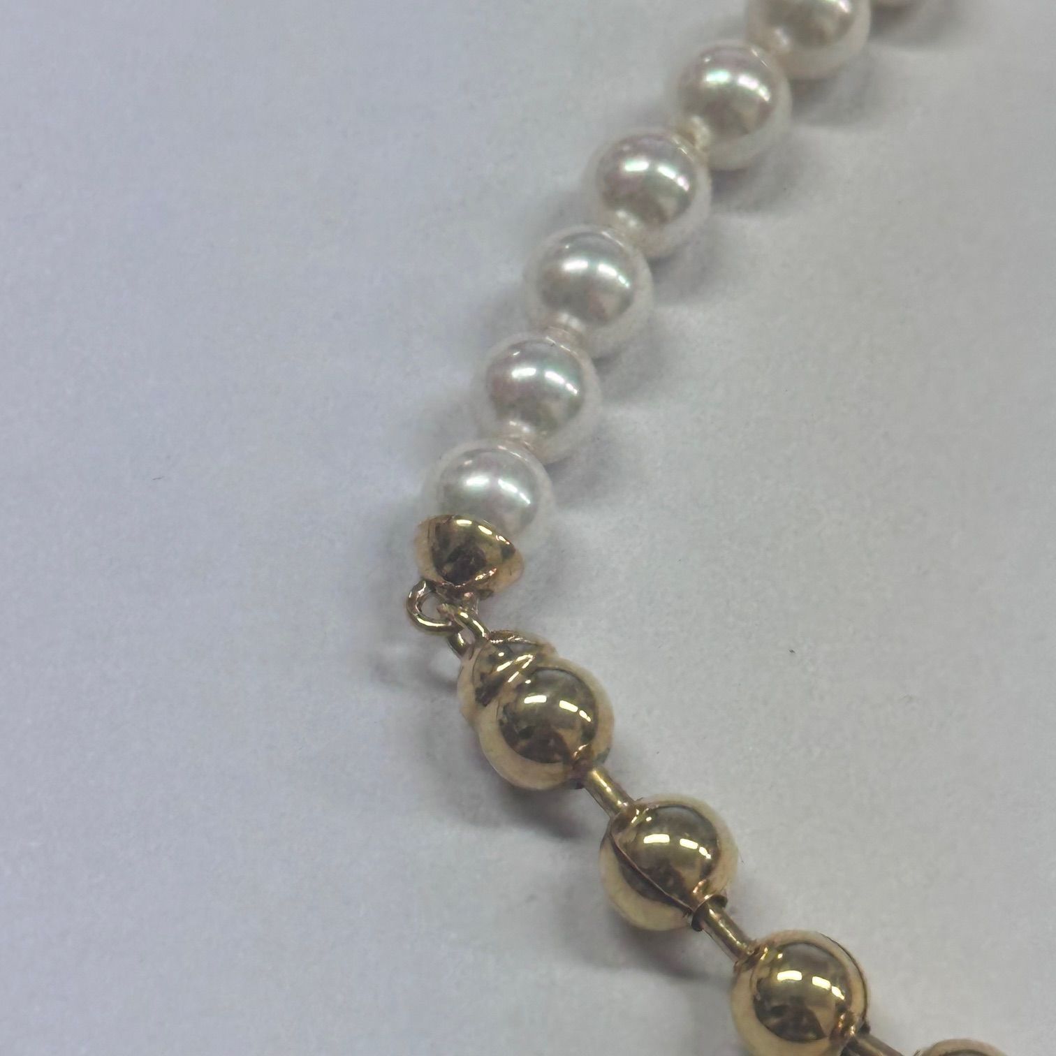 参考上代59400円 未使用品 AMBUSH PEARL BALL CHAIN MIX NECKLACE 