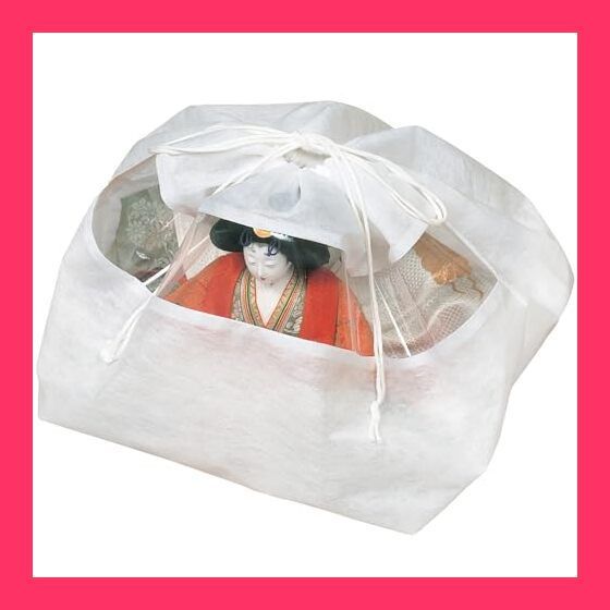 アストロ ひな人形 保存袋 ホワイト 5枚組 通気性の良い 不織布 収納袋 雛人形 巾着袋 透明窓付き 中身が分かる 115-02 - メルカリ
