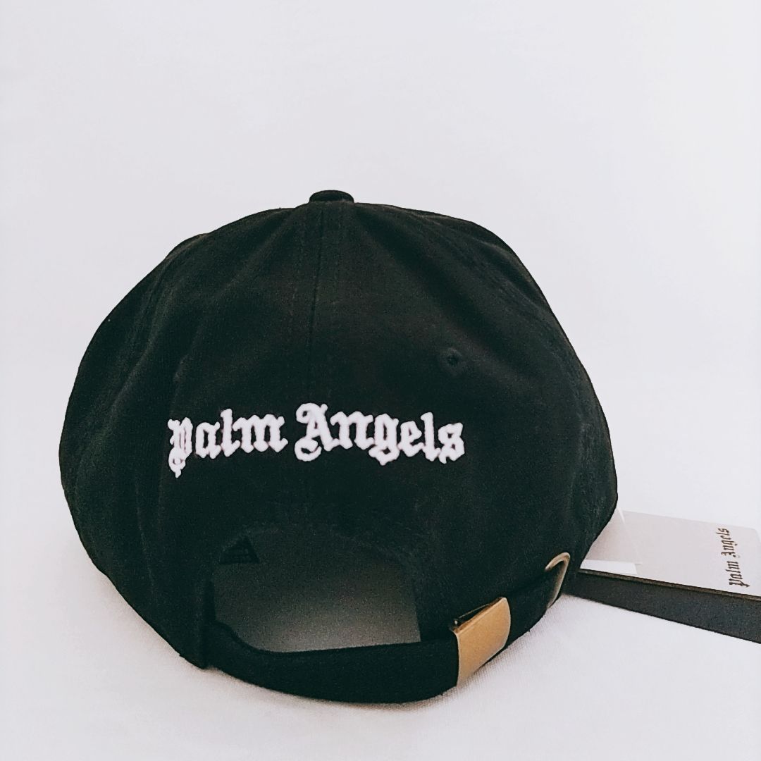 新品未使用】Palm Angels モノグラム キャップ 帽子 ブラック 新品未使用】Palm Angels モノグラム キャップ 帽子 ブラック