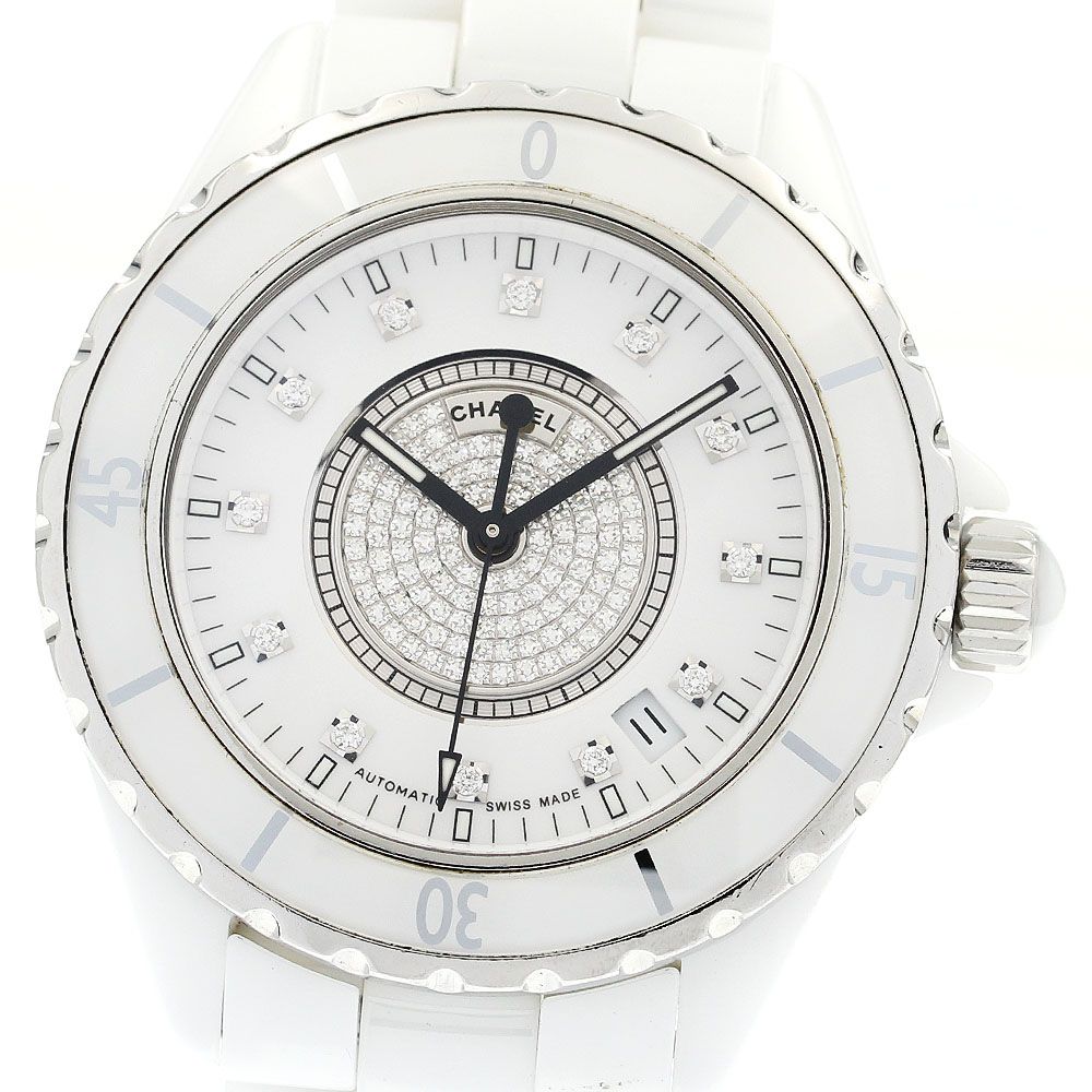 シャネル CHANEL H1759 J12 38mm 白セラミック センターダイヤ 12P  