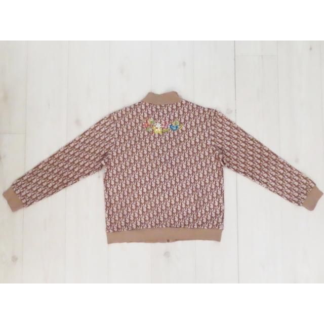 Dior - K10 美品 Christian Dior クリスチャンディオール トロッター フラワー刺繍 フルジップ スウェット F44 ブラウン K10 美品 Christian Dior クリスチャンディオール トロッター