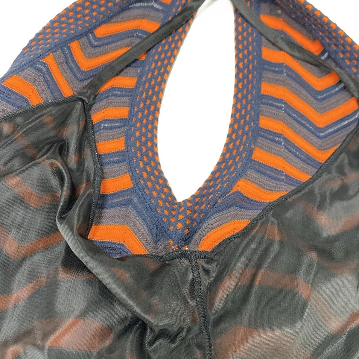 ミッソーニ　サマー　ワンピース　マルチカラー　レッド系　サイズ40 MISSONI(ミッソーニ) ワンピース サイズ40 M レディース